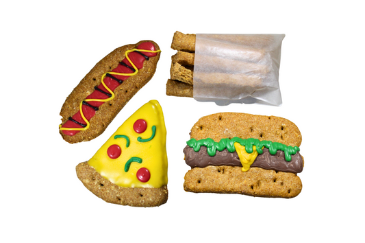 All American Basket (Hot Dog, Cheeseburger, Pizza & Fries) Set of 6